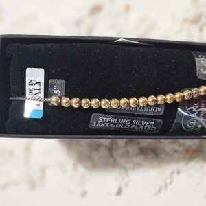 Brilliance Fine Jewelry Sterling Silver 18KT Gold Plated Bracelet